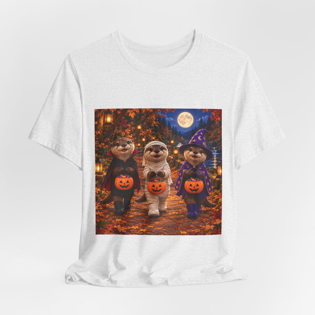 Otter Halloween Trick-or-Treat T-Shirt — Cute Costume Pumpkin Design
