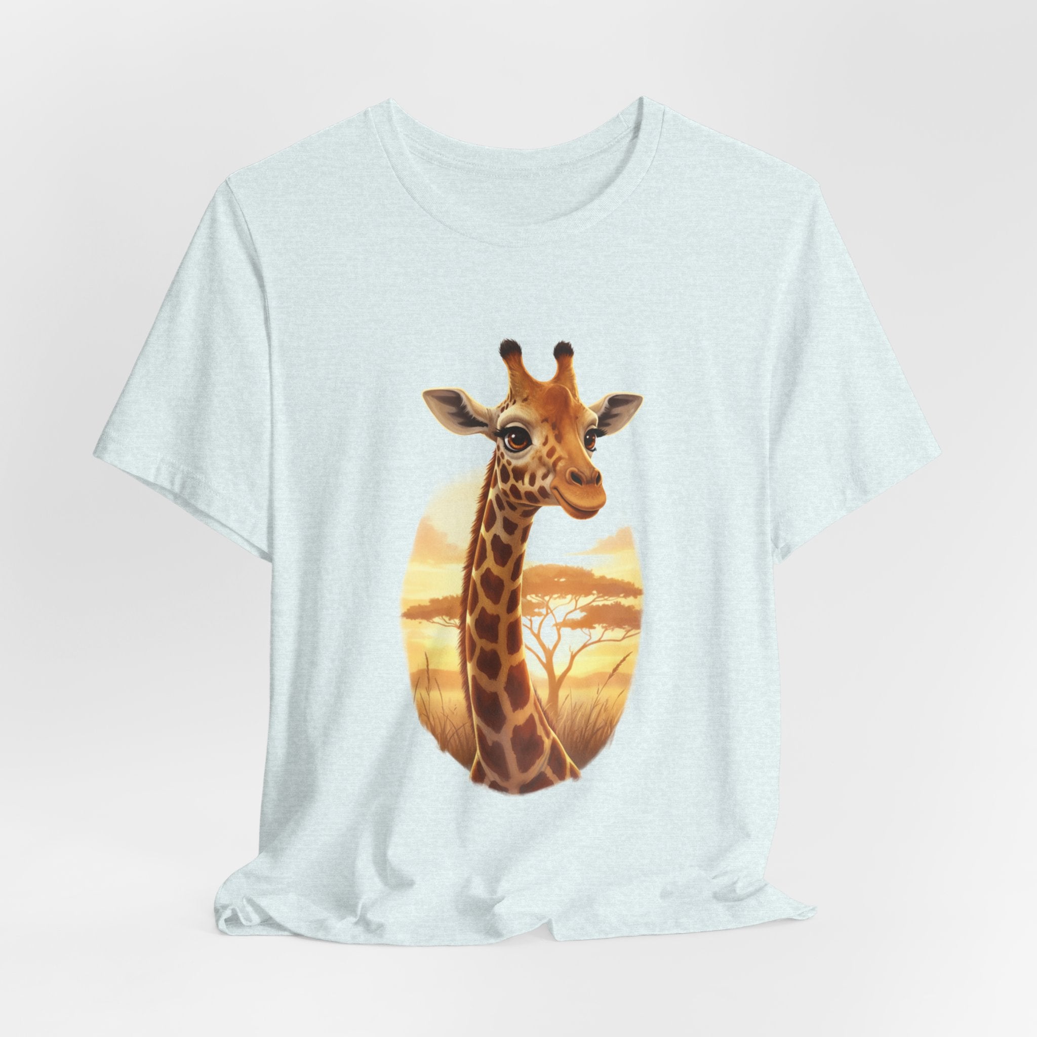 Giraffe Sunset Tee - Safari Wildlife Graphic T-Shirt