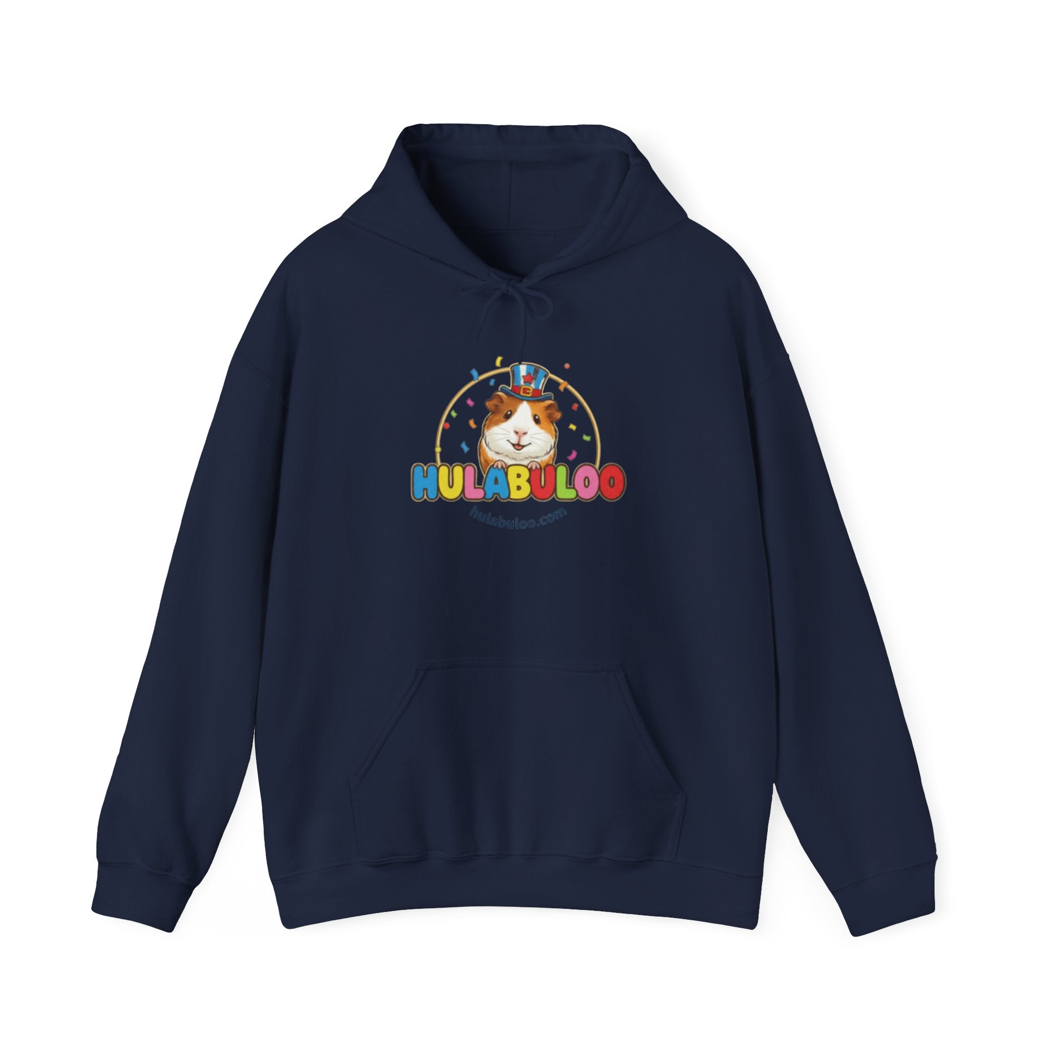 Hulabuloo Guinea Pig Logo Hoodie — Cute Colorful Pet Brand Sweatshirt