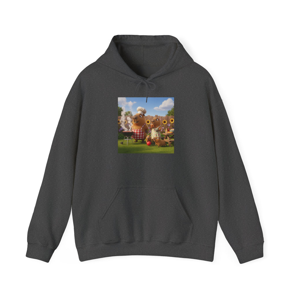 Capybara BBQ Hoodie — Cute Cozy Graphic Pullover