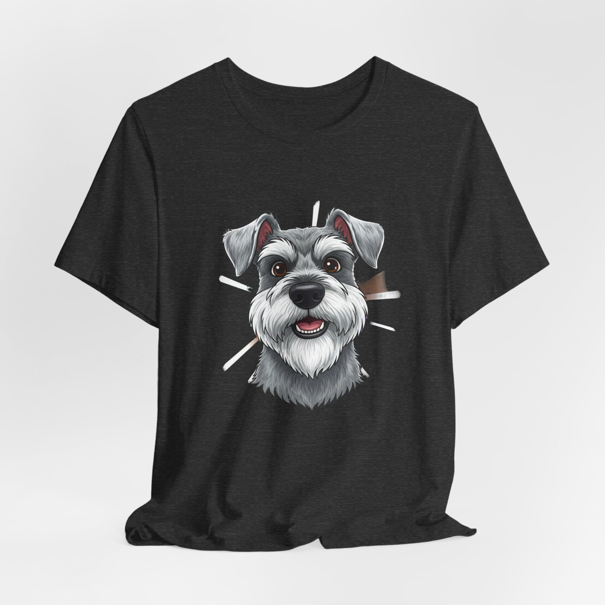 Schnauzer Face T‑Shirt — Cute Dog Portrait Tee for Schnauzer Lovers