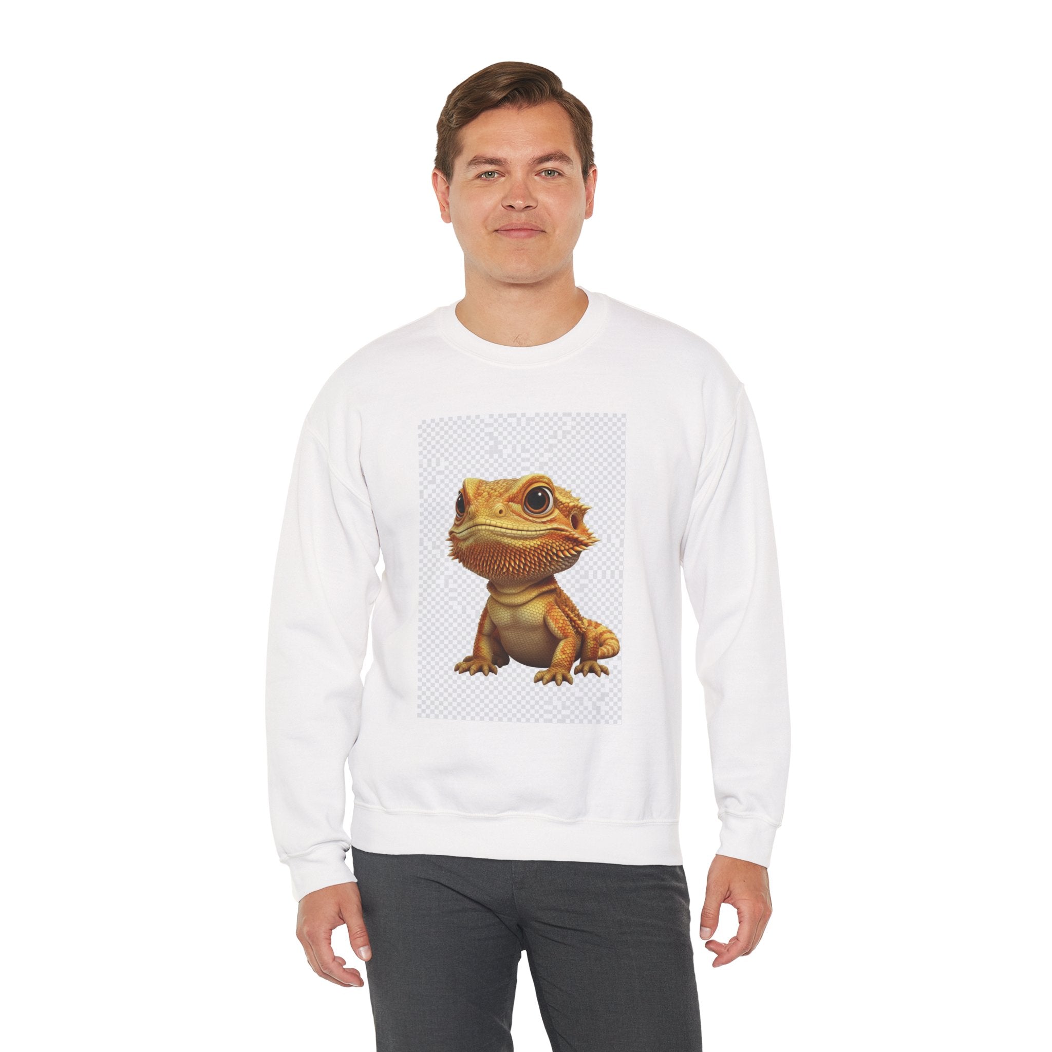 Bearded Dragon Crewneck Sweatshirt — Cute Reptile Graphic Pullover