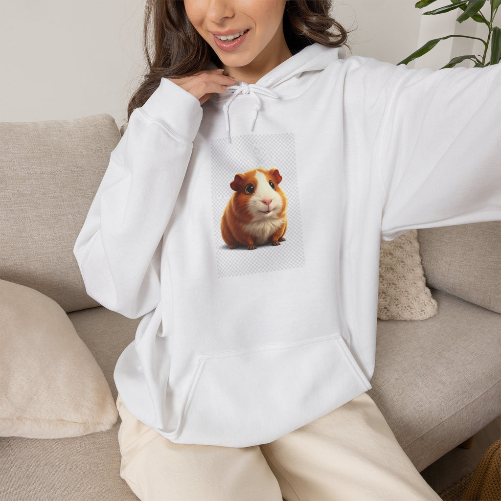 Guinea Pig Portrait Hoodie - Cute Pet Art Hoodie