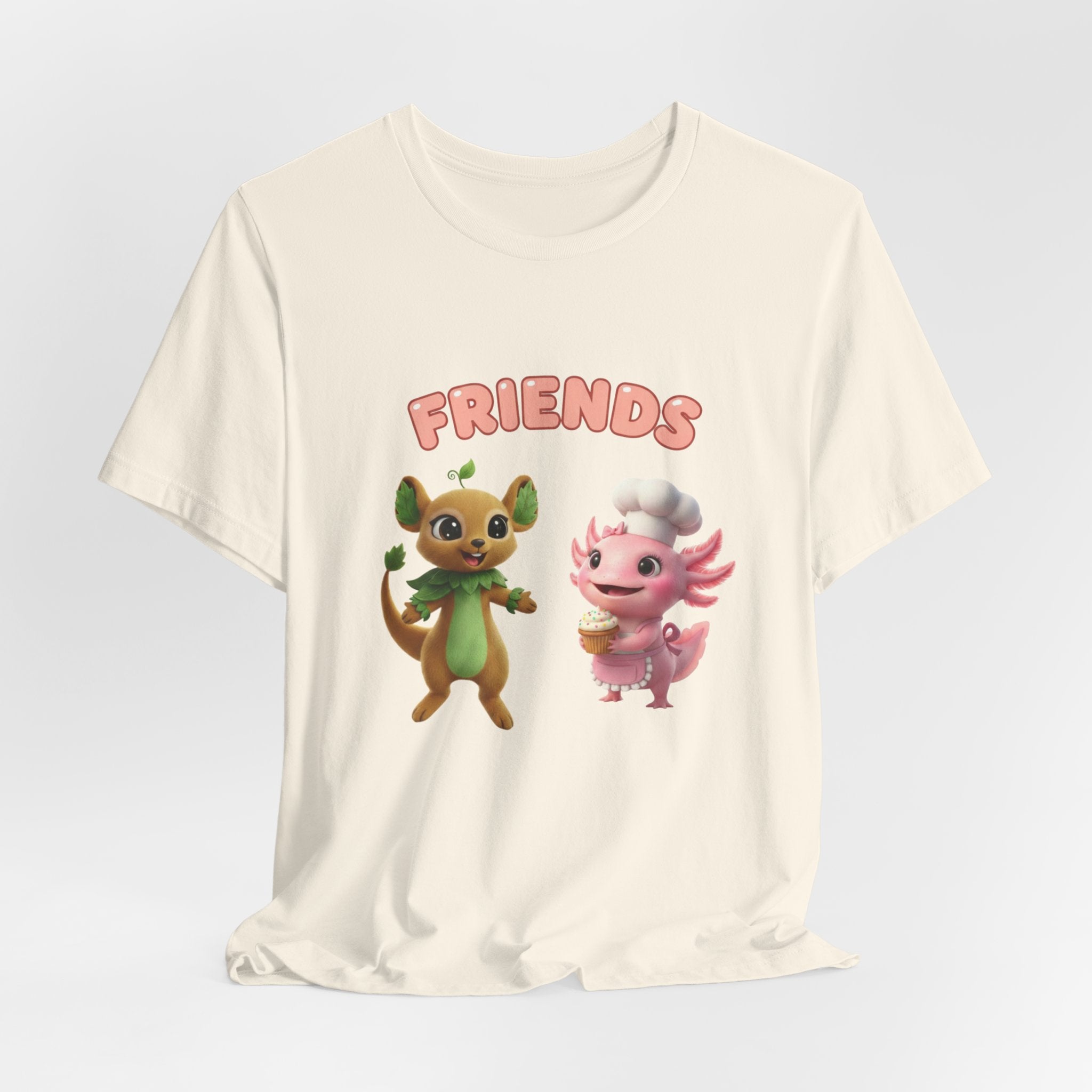 Lifaru with Cute Axolotl Baker Tee — Playful Animal Friendship T‑Shirt