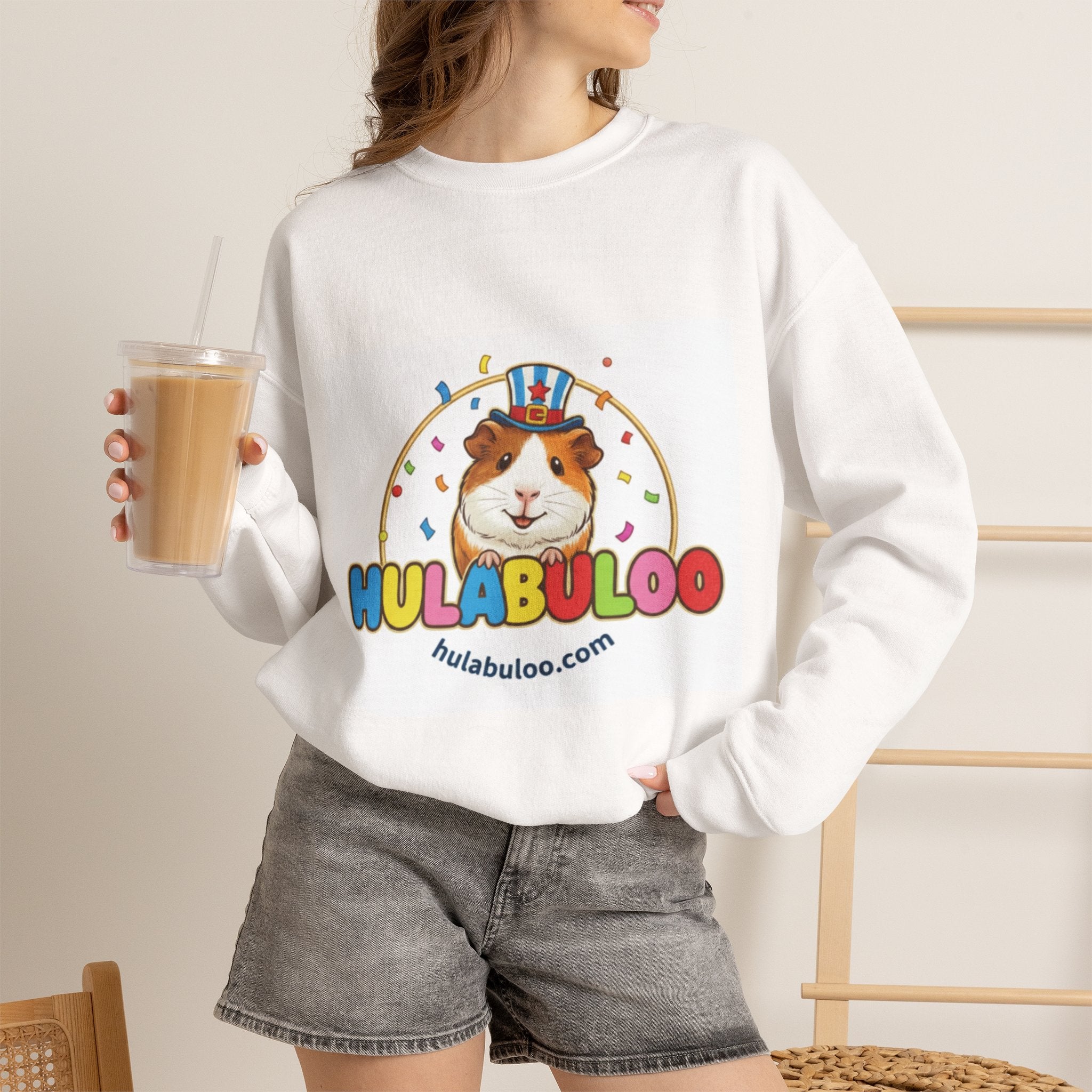 Hulabuloo Patriotic Guinea Pig Sweatshirt — Cute Pet Graphic Crewneck