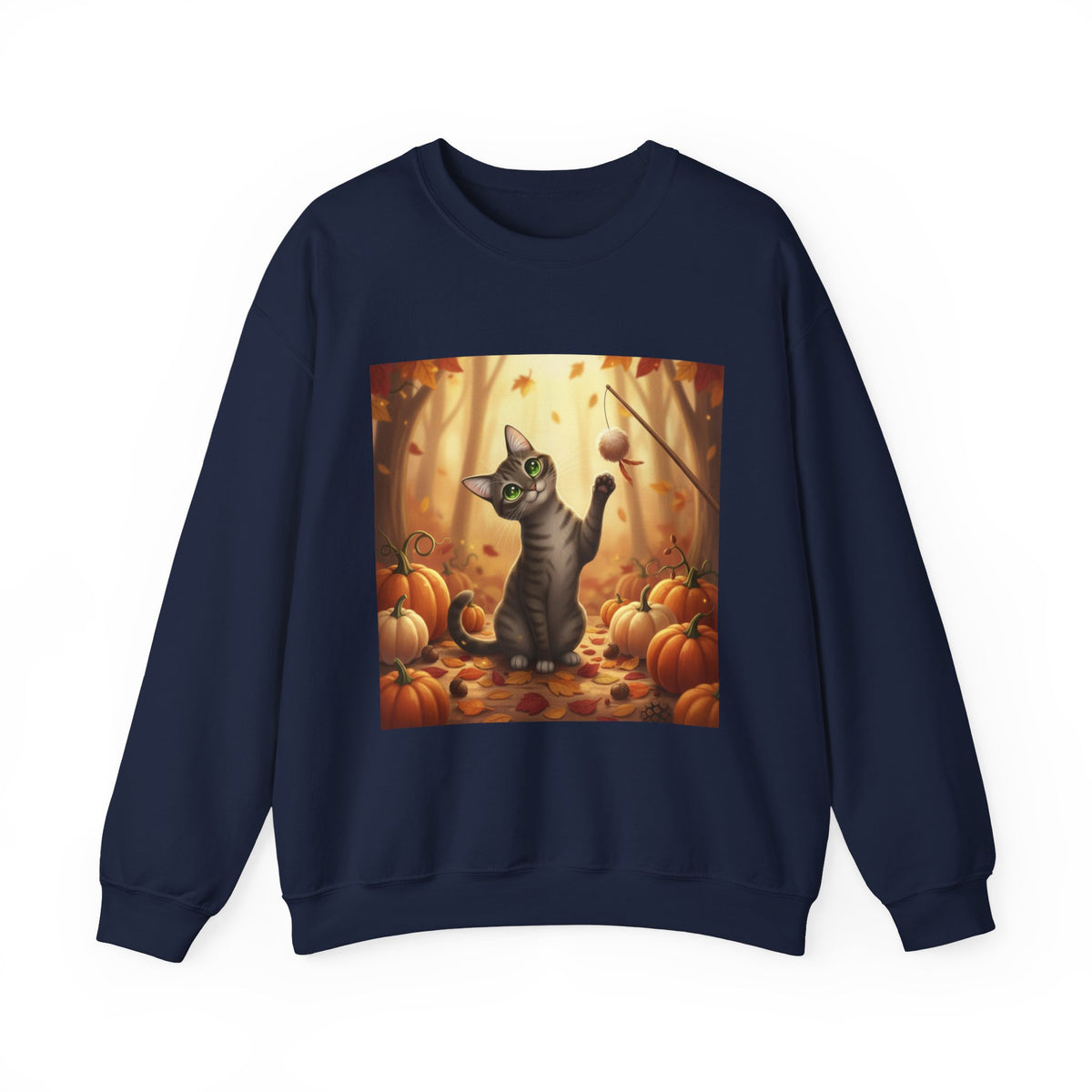 Autumn Pumpkin Patch Cat Sweatshirt
