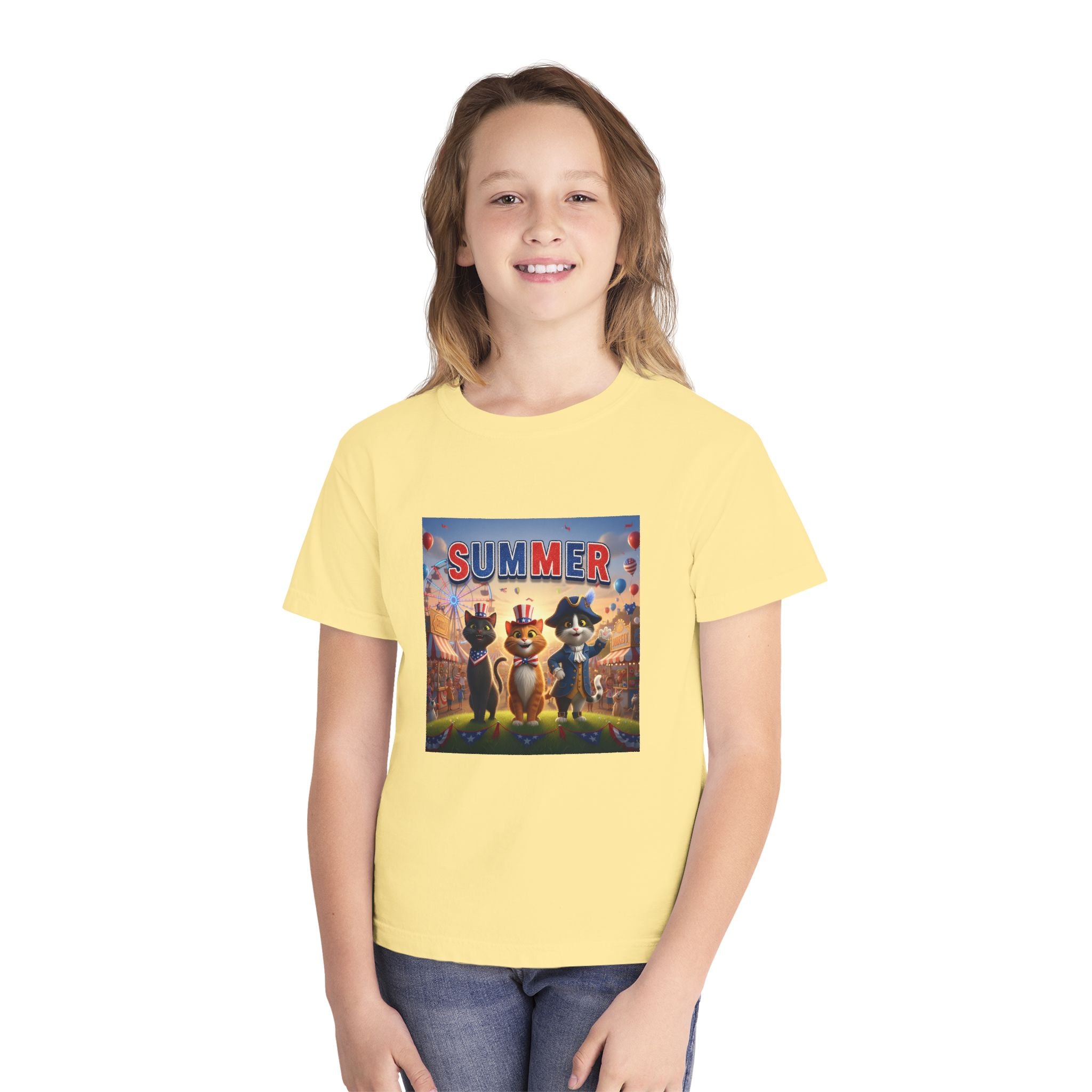 Kitties — Patriotic Summer — Youth T-Shirt