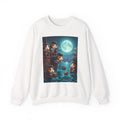 Guinea Pig Boston Tea Party Crewneck Sweatshirt — Cute Moonlit Nautical Adventure