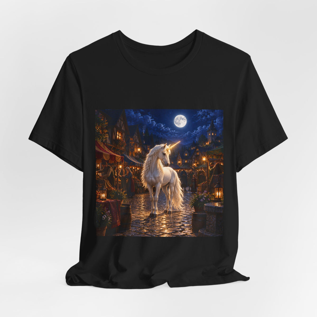 Unicorn Moonlight Tee — Fantasy Horse Graphic T-Shirt