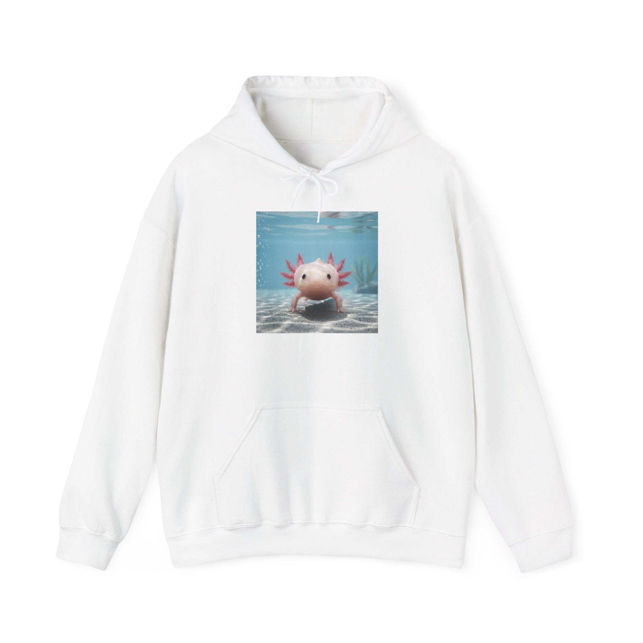 Axolotl Smiles Hoodie – Cute Aquatic Creature Pullover
