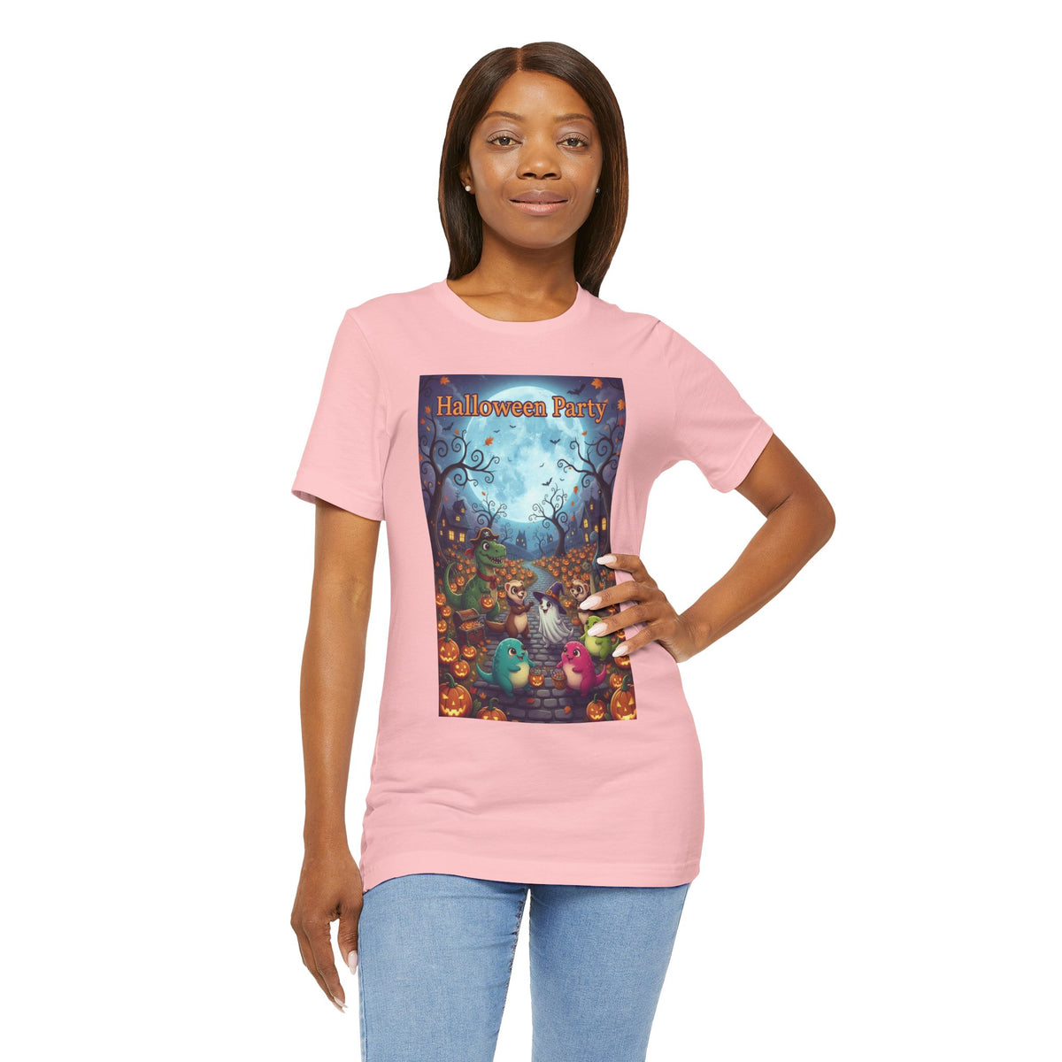 Halloween Haunted Critter Party T-Shirt — Pumpkins, Ghosts & Costumes