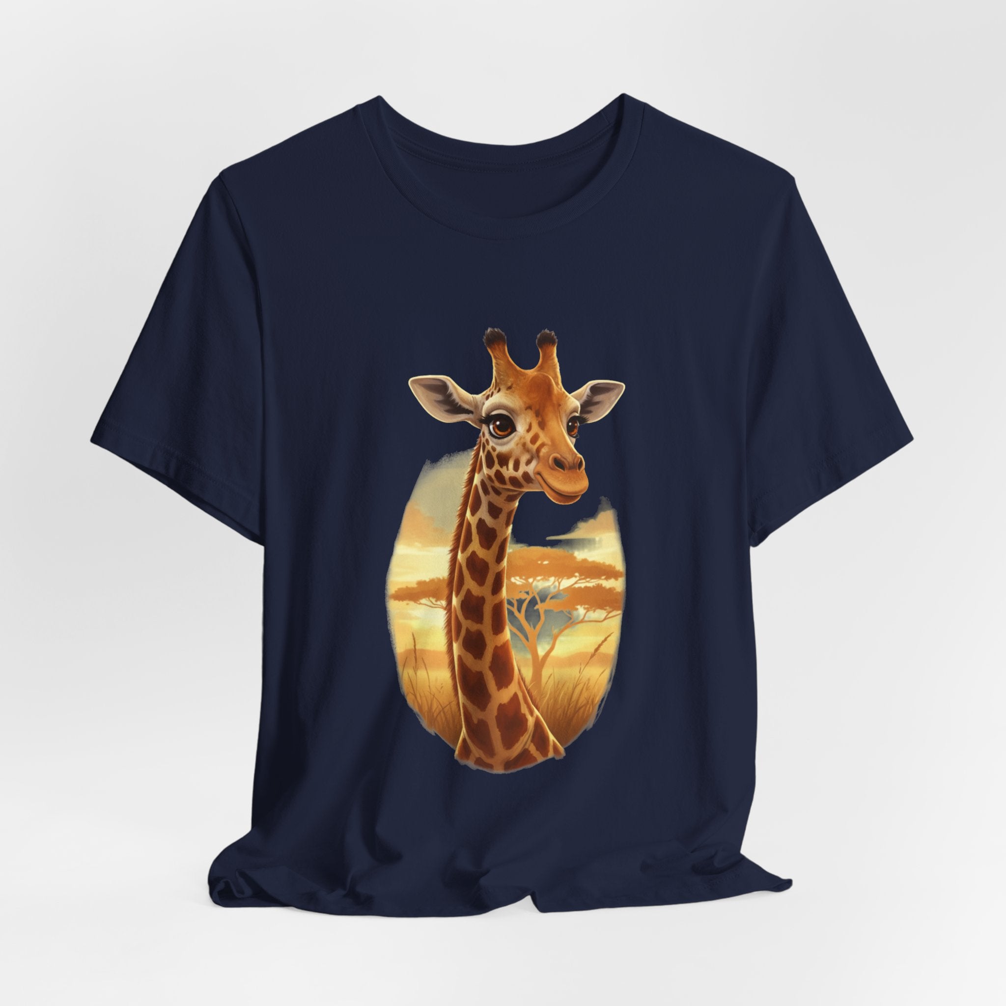Giraffe Sunset Tee - Safari Wildlife Graphic T-Shirt