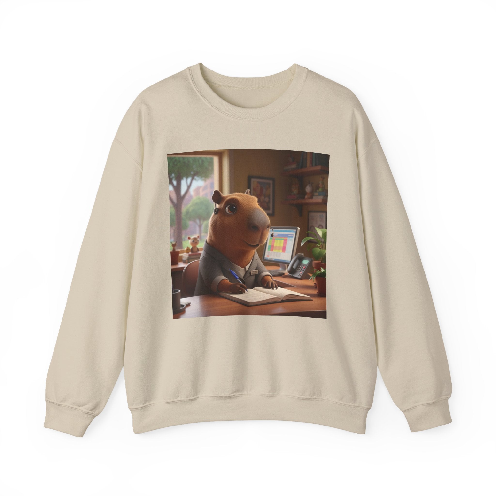 Capybara Desk Scene Sweatshirt