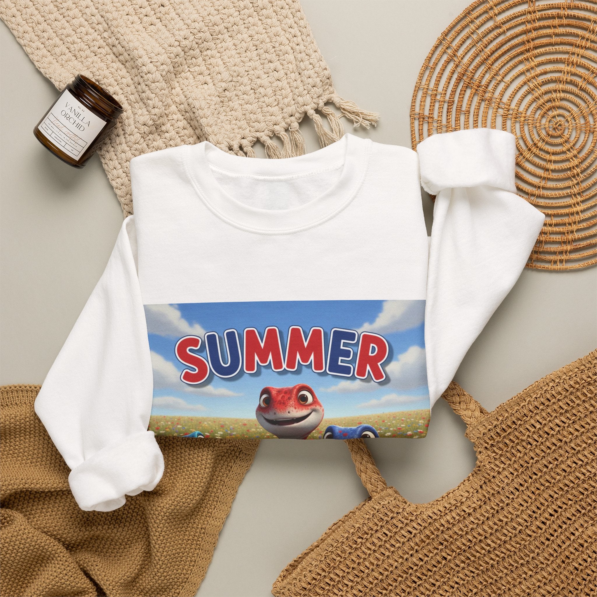 Lizard Family Summer Crewneck Sweatshirt