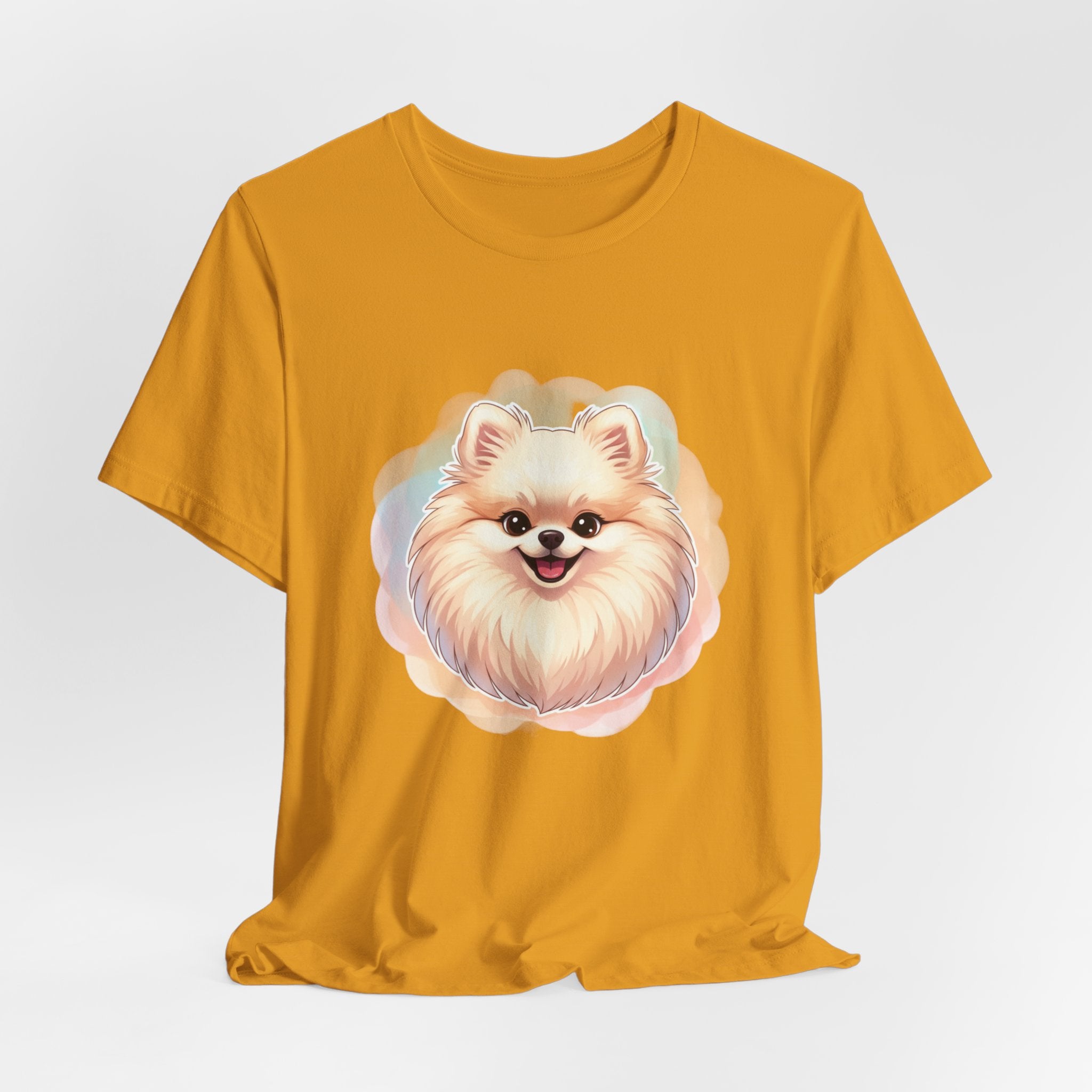 Pomeranian Dog Portrait Tee — Cute Fluffy Pomeranian Graphic T-Shirt
