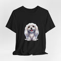 Maltese Dog Graphic Tee — Adorable White Puppy T-Shirt