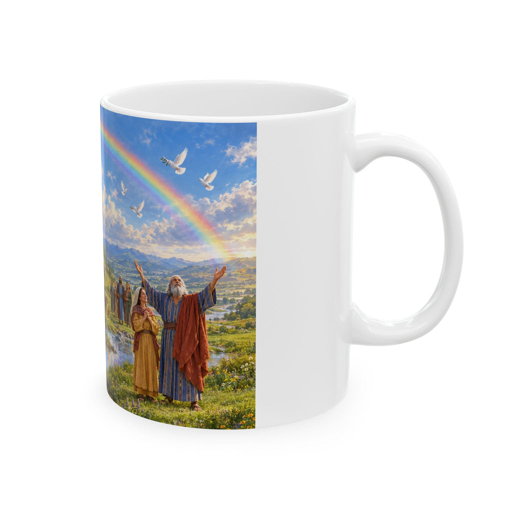 Hulabuloo — Noah's Ark Rainbow — Bible Ceramic Mug