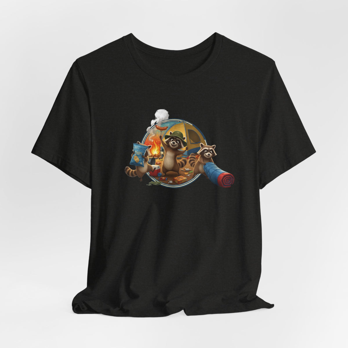 Raccoon Raiding the Camp Graphic Tee