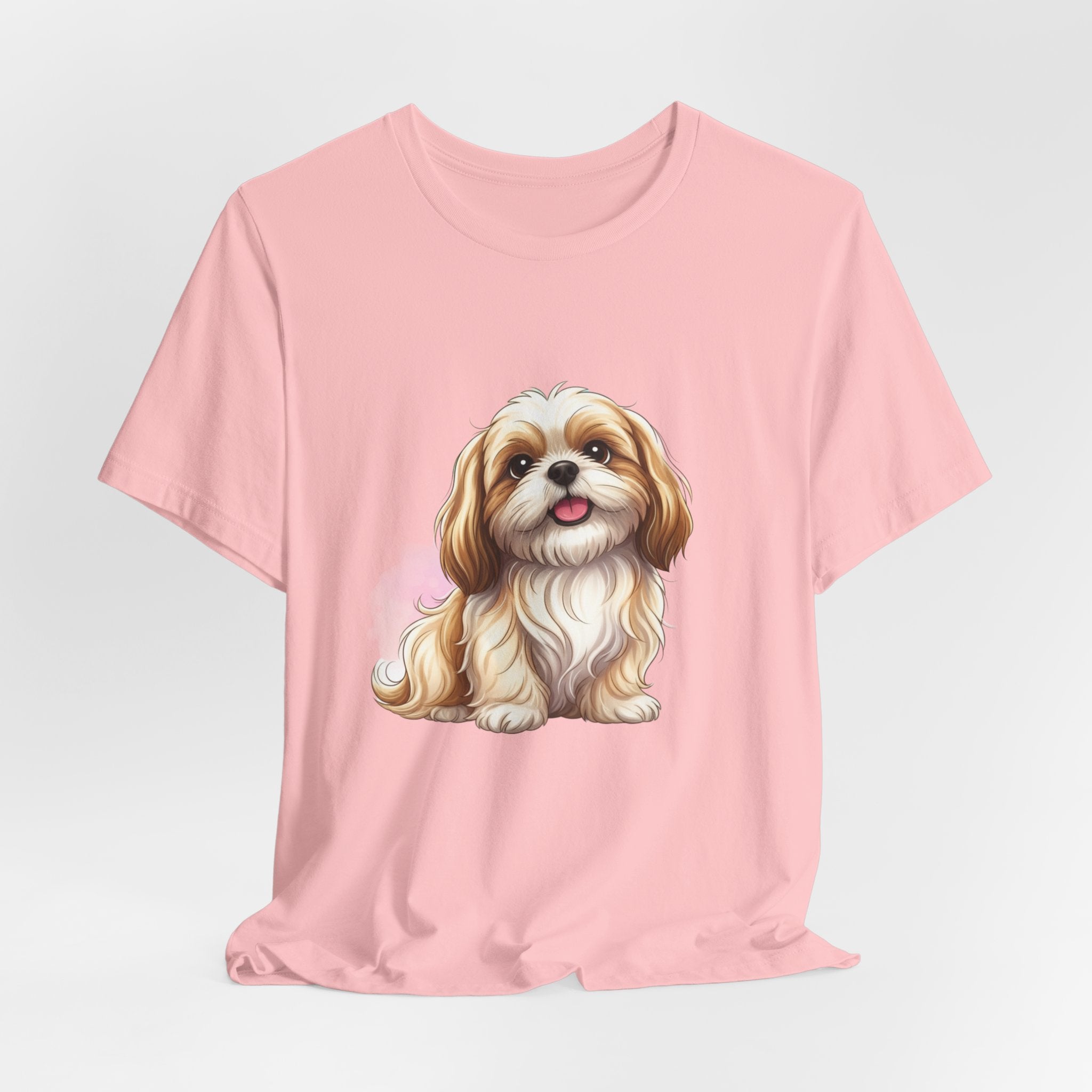 Shih Tzu Puppy T-Shirt – Adorable Cartoon Dog Tee for Pet Lovers