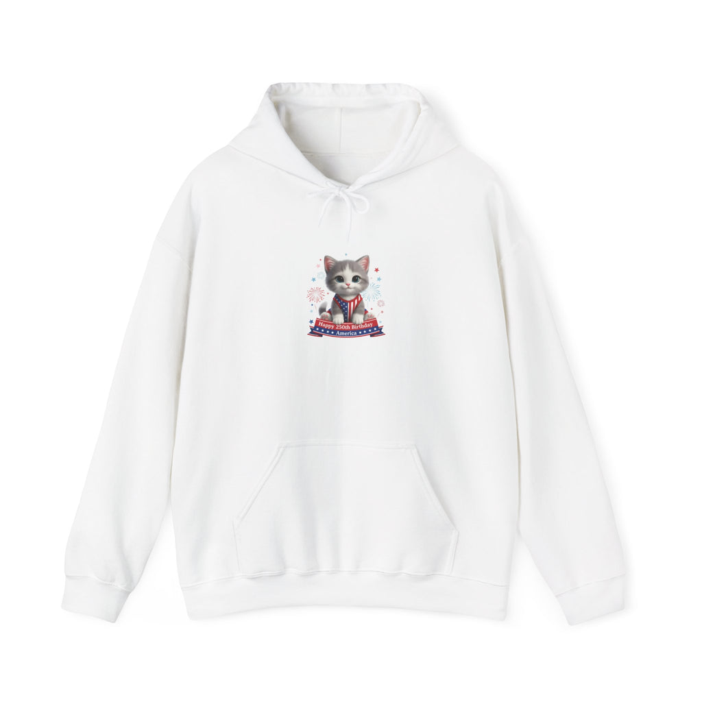 Kitten Hoodie — Cute Cat in Sweater Patriotic Graphic