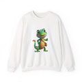 Gecko Buddy Crewneck Sweatshirt — Cute Cartoon Lizard Pullover