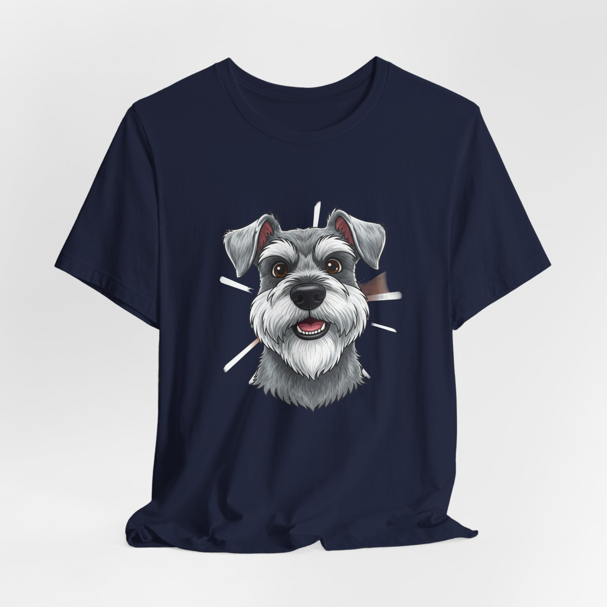 Schnauzer Face T‑Shirt — Cute Dog Portrait Tee for Schnauzer Lovers