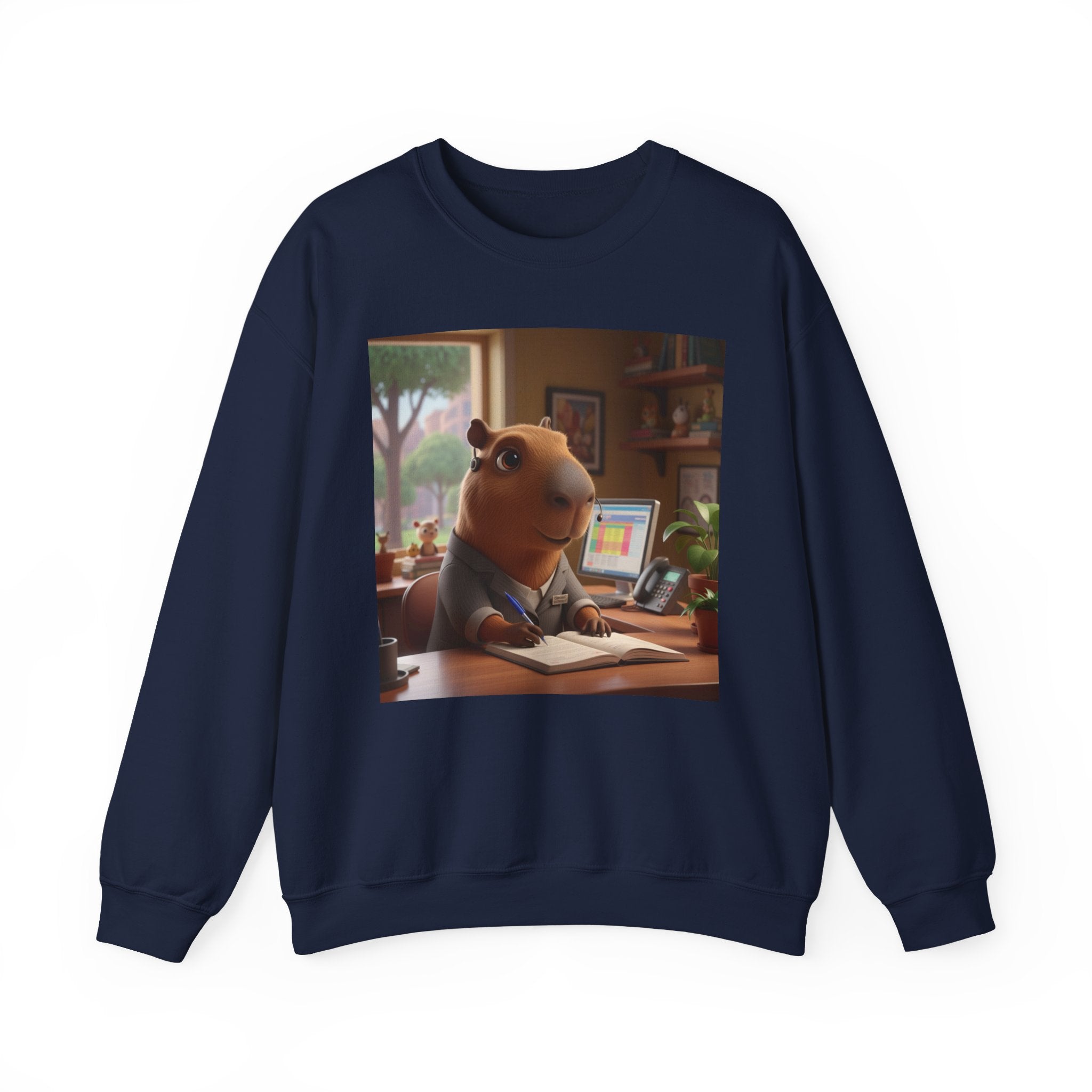 Capybara Desk Scene Sweatshirt