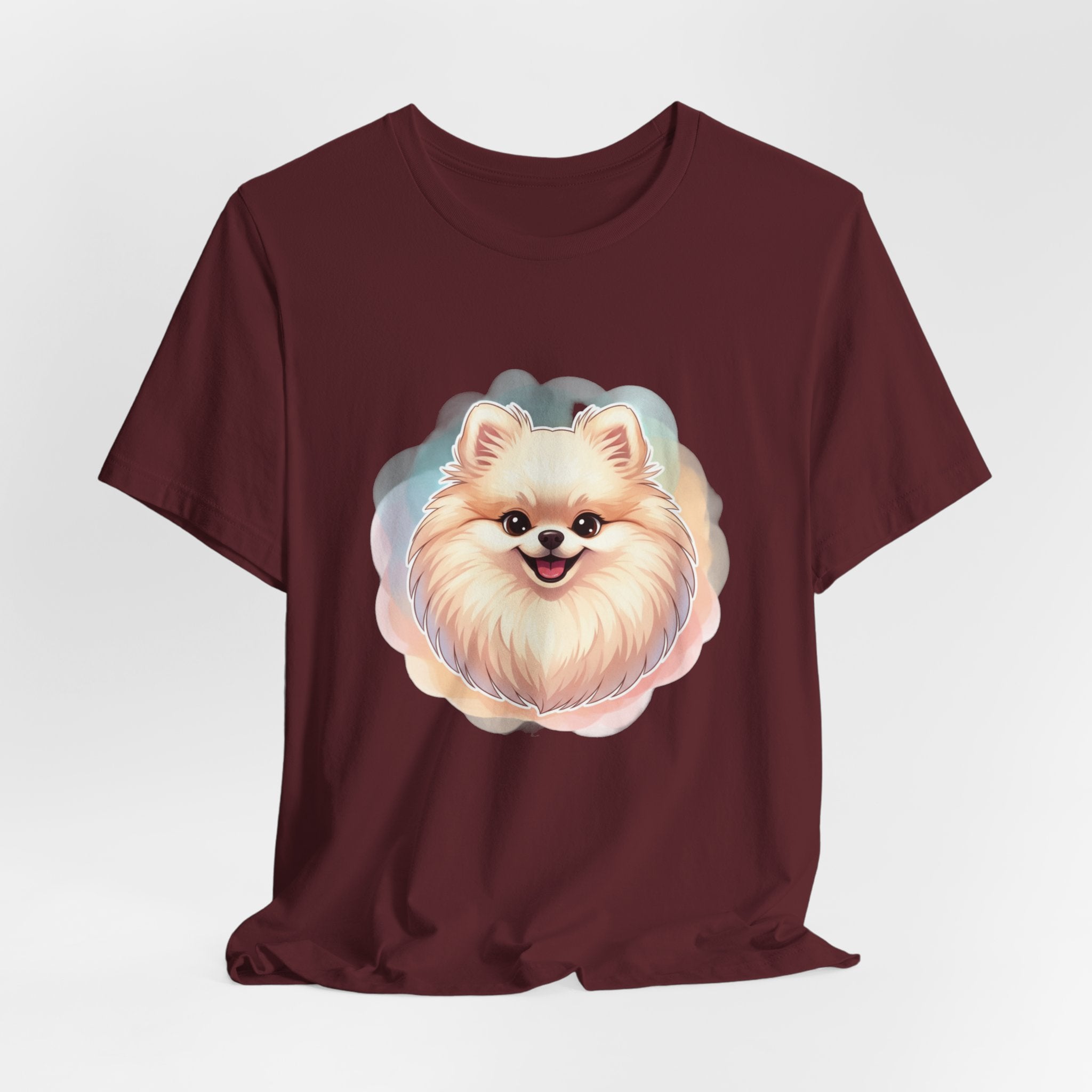 Pomeranian Dog Portrait Tee — Cute Fluffy Pomeranian Graphic T-Shirt