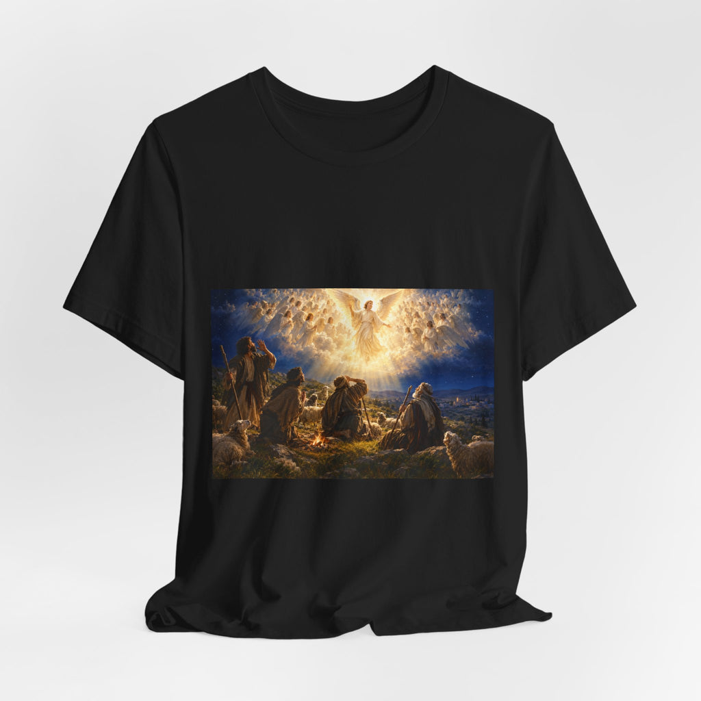 Hulabuloo — Angels Appearing to Shepherds — Christmas Bible T-Shirt
