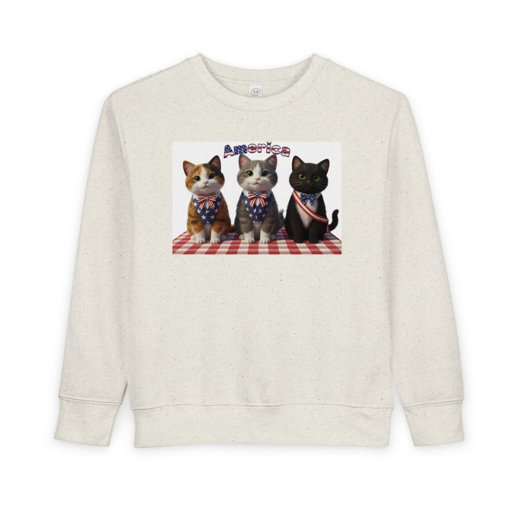 Kitties — Patriotic 'America' — Toddler Sweatshirt