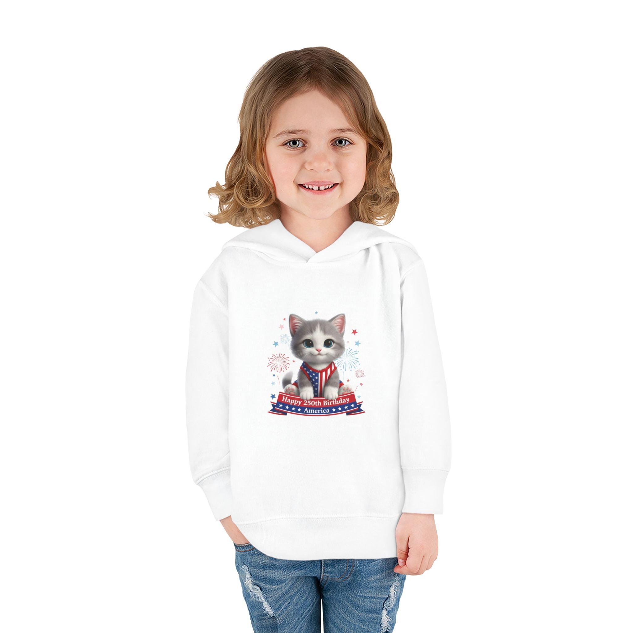 Kitties — 'Happy Birthday America' — Toddler Hoodie