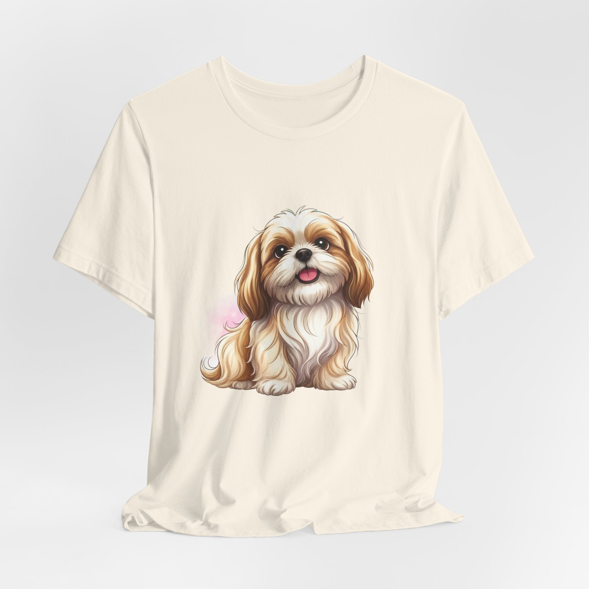 Shih Tzu Puppy T-Shirt – Adorable Cartoon Dog Tee for Pet Lovers