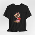 Ferret Holding Heart Tee — Valentine’s Day Kids & Women’s Graphic Shirt