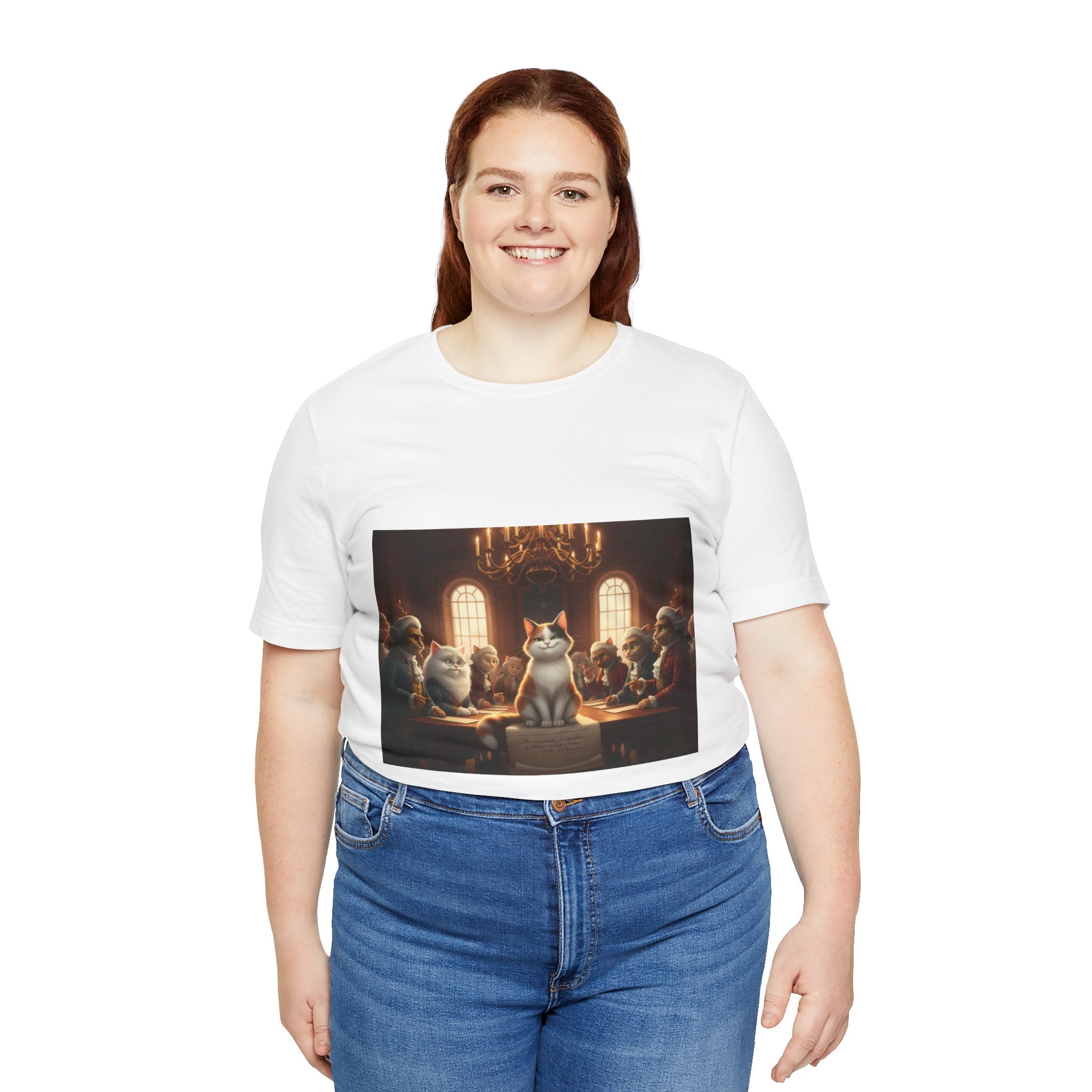 Declaration of Independence Cats T-Shirt — Humorous Cat Painting Tee