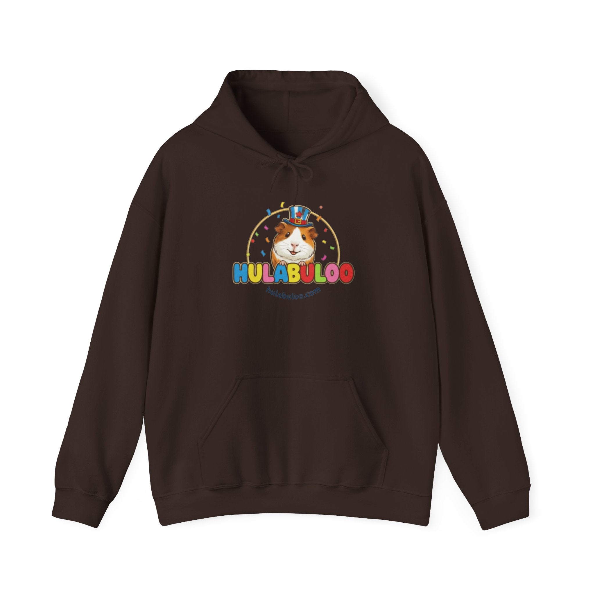 Hulabuloo Guinea Pig Logo Hoodie — Cute Colorful Pet Brand Sweatshirt
