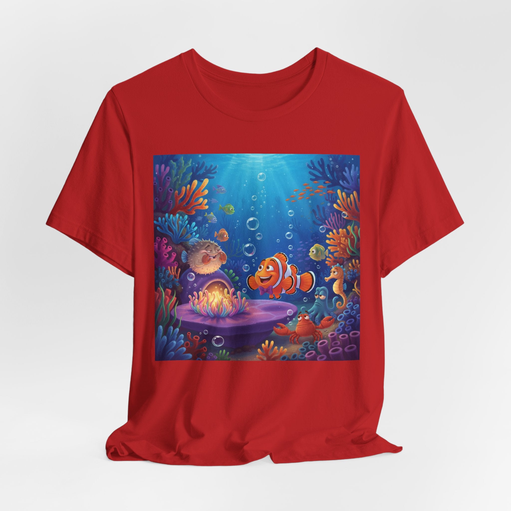 Undersea Coral Reef Fish Tee — Colorful Ocean Scene T-Shirt