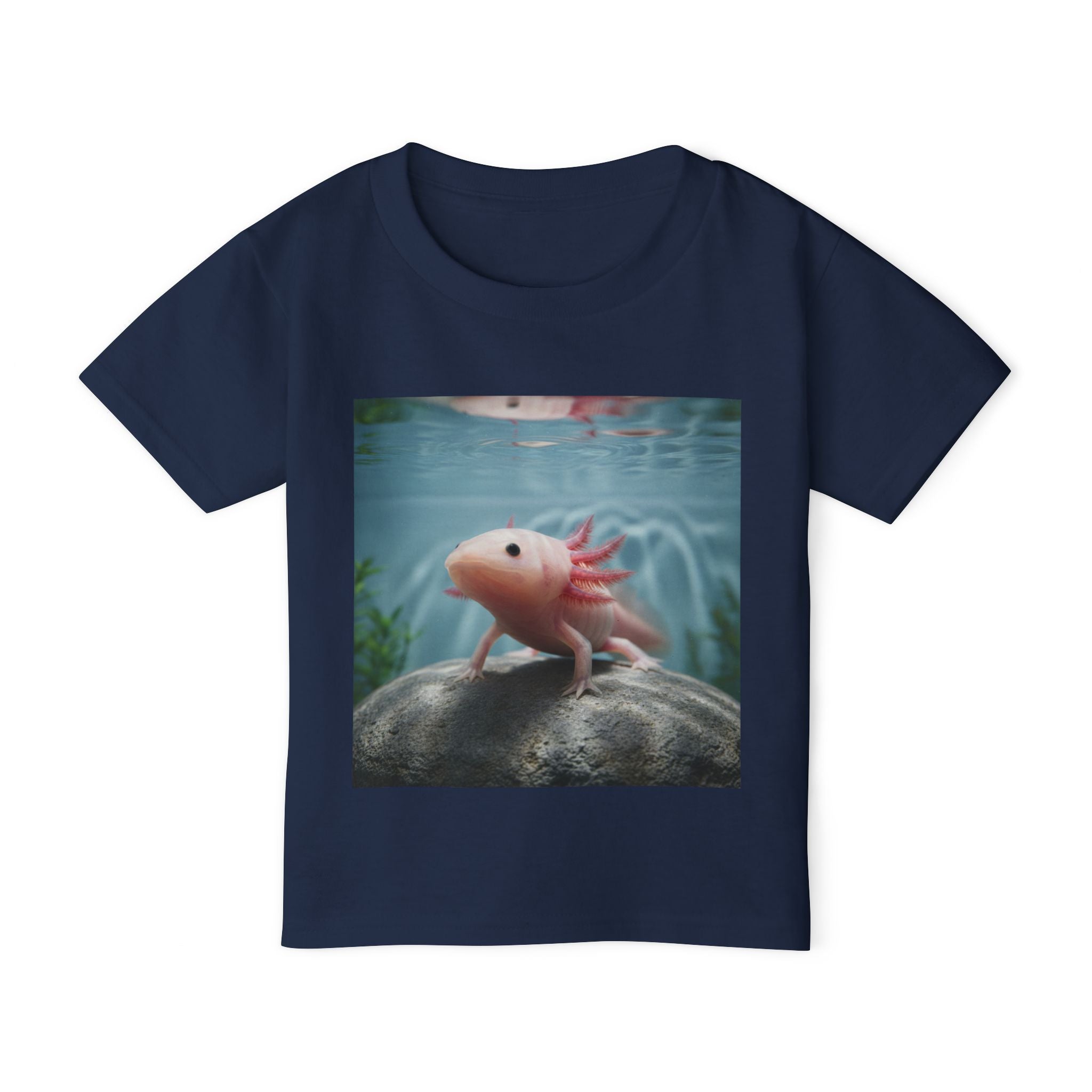 Axolotl Toddler T-Shirt — Cute Pink Axolotl Underwater Tee for Kids