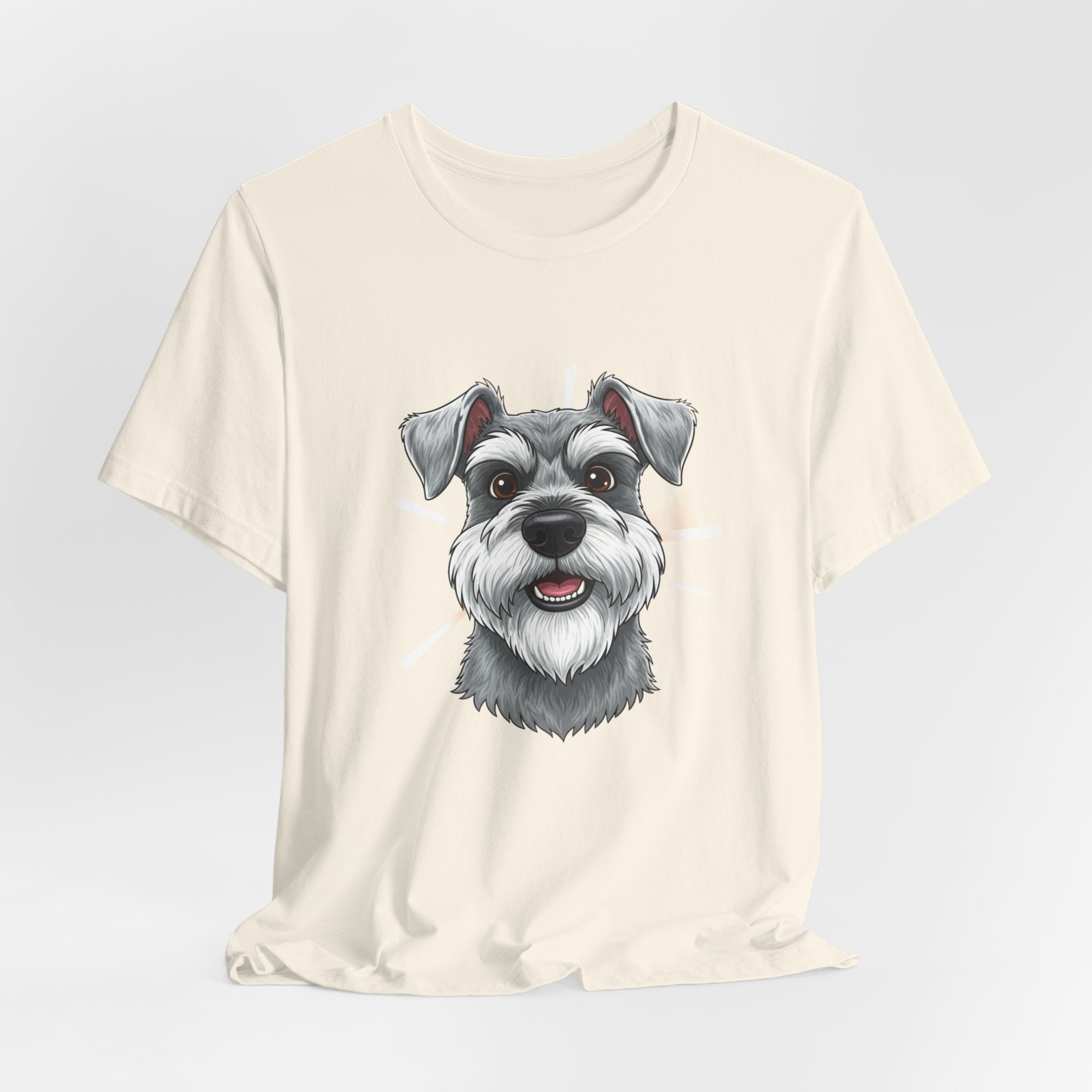 Schnauzer Face T‑Shirt — Cute Dog Portrait Tee for Schnauzer Lovers