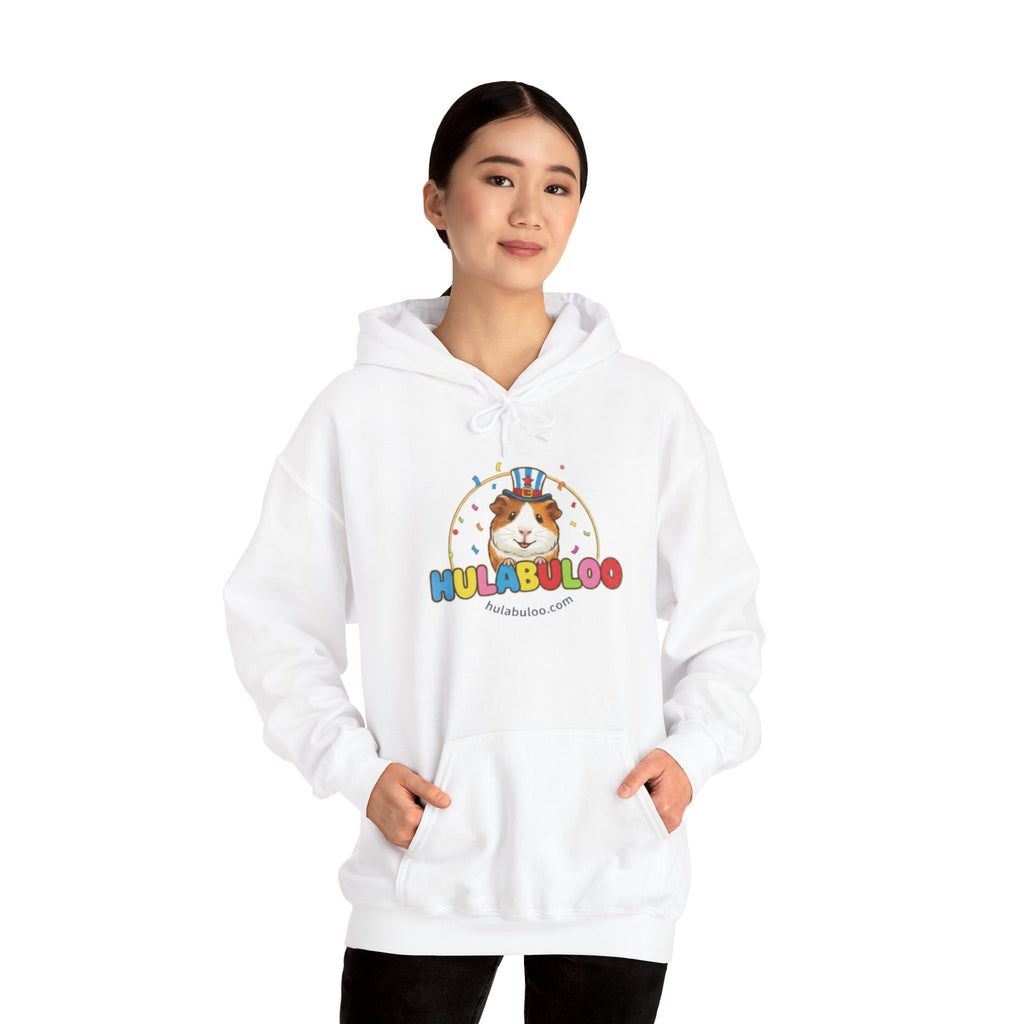Hulabuloo Guinea Pig Logo Hoodie — Cute Colorful Pet Brand Sweatshirt