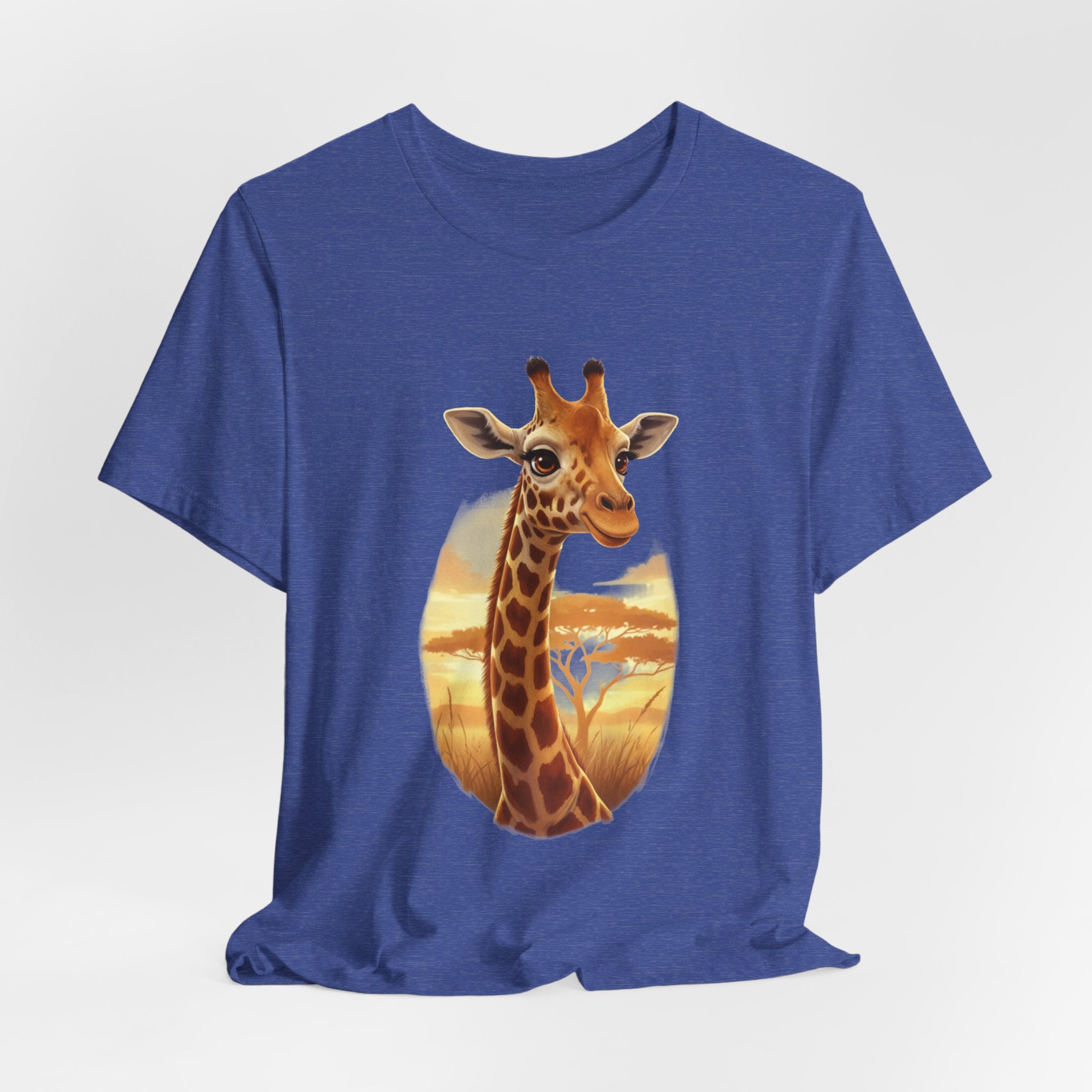 Giraffe Sunset Tee - Safari Wildlife Graphic T-Shirt