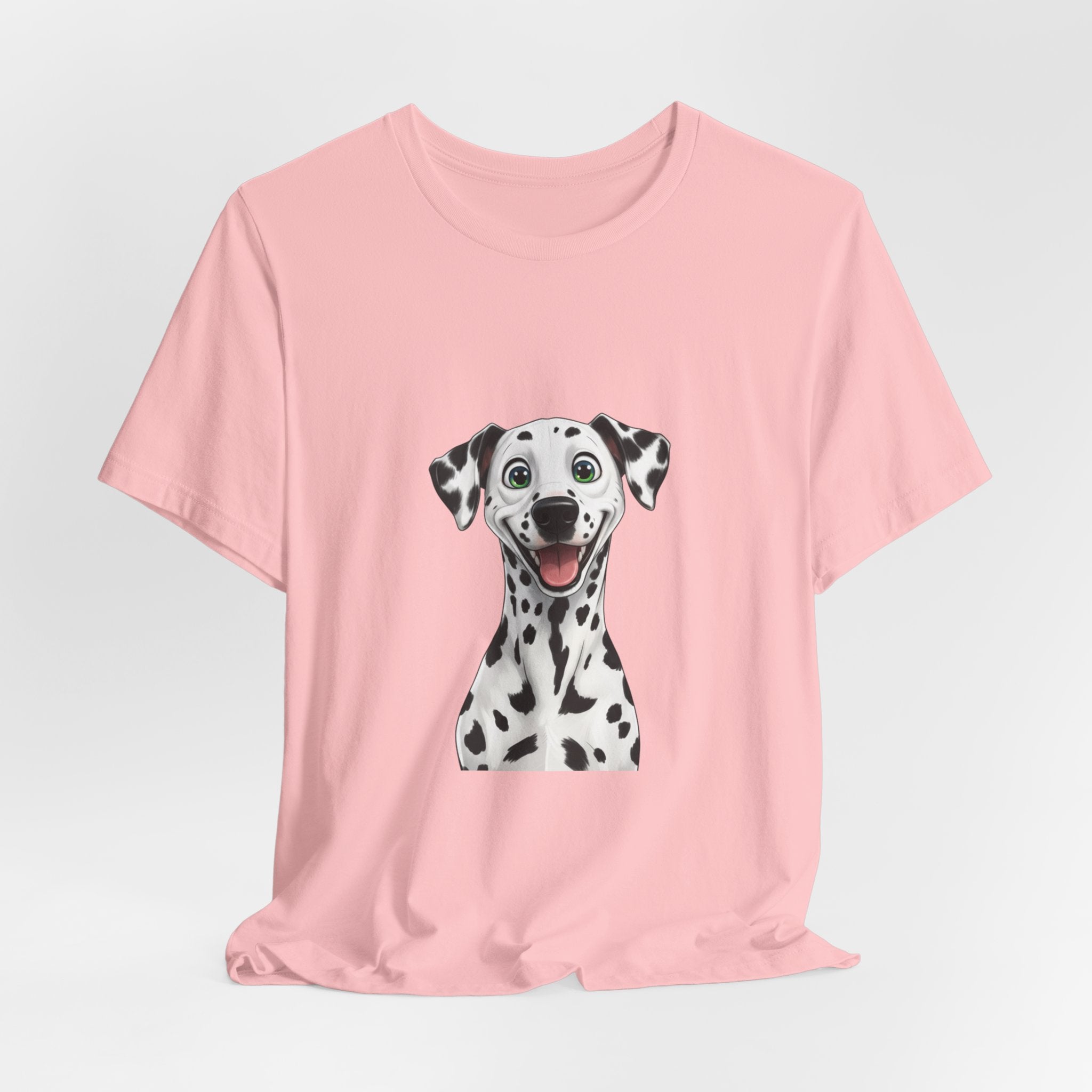 Happy Dalmatian Dog T-Shirt — Cute Spot Puppy Tee for Dog Lovers