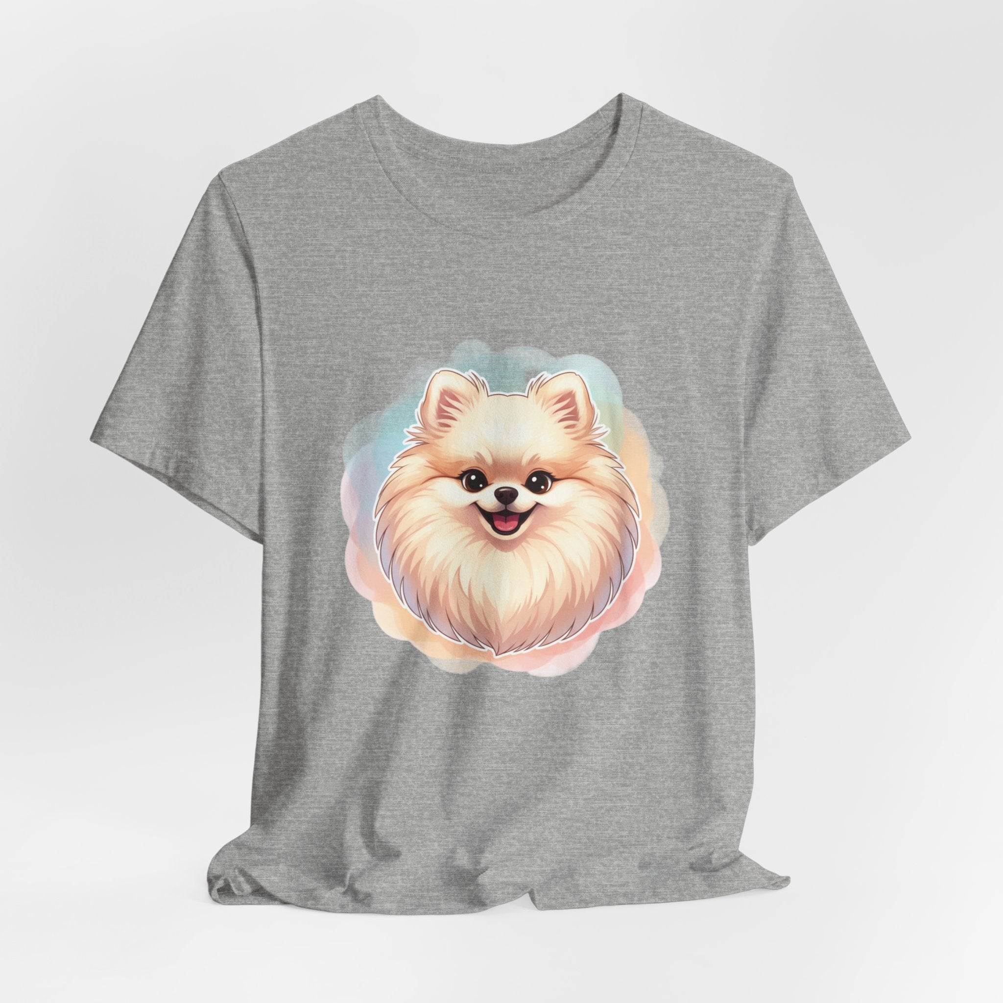 Pomeranian Dog Portrait Tee — Cute Fluffy Pomeranian Graphic T-Shirt