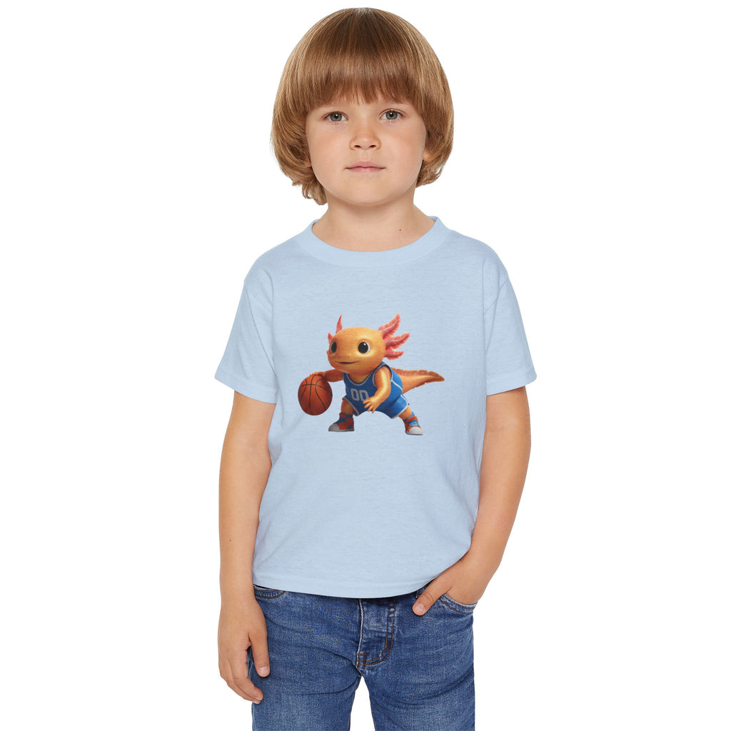 Axolotl Basketball Toddler T-Shirt — Cute Court-Ready Kids Tee