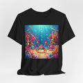Sea Underwater Crab Cartoon T-Shirt — Colorful Ocean Life Kids Tee