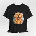 Golden Retriever Portrait T-Shirt — Happy Dog Tee for Pet Lovers