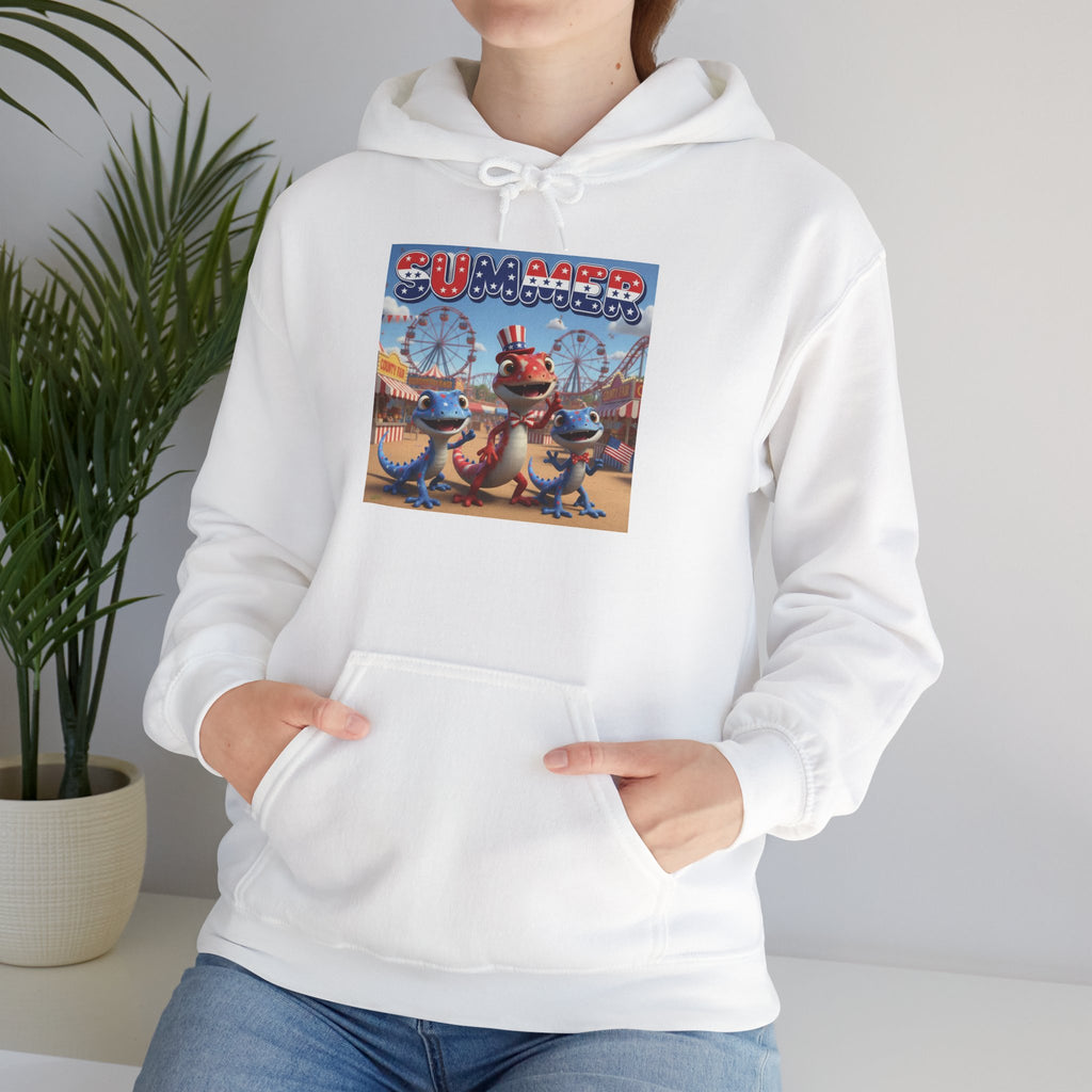 Lizard Patriotic Squad Hoodie – USA 4th of July Lizard Family Graphic Sweatshirt