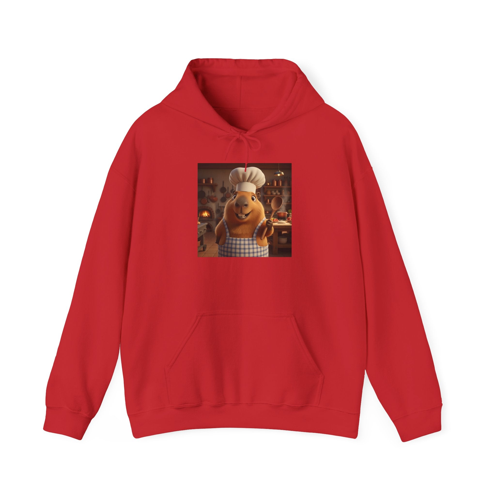 Capybara Chef Hoodie — Cozy Funny Kitchen Chef Graphic Pullover