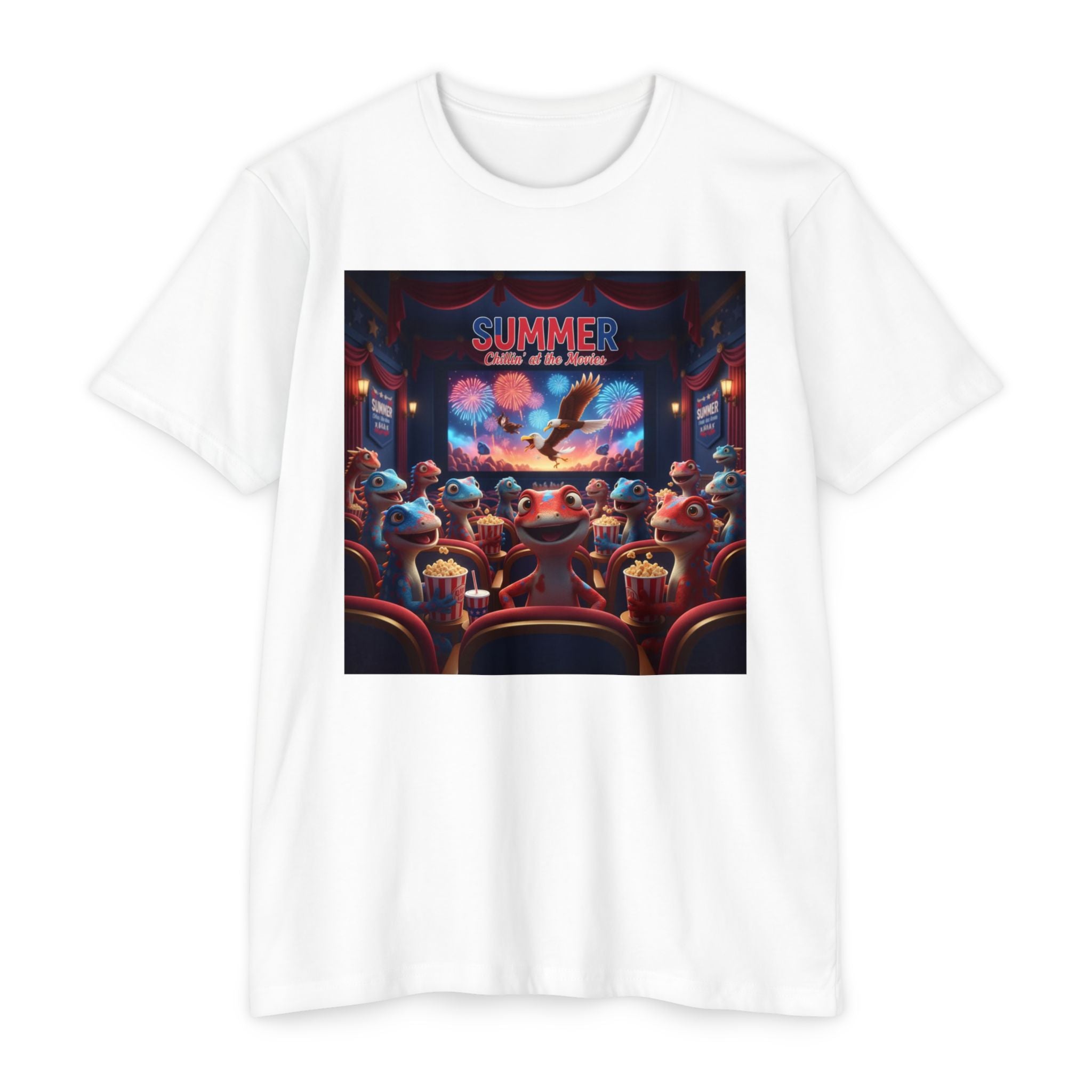 Lizard Family — Summer Movie Night — T-Shirt