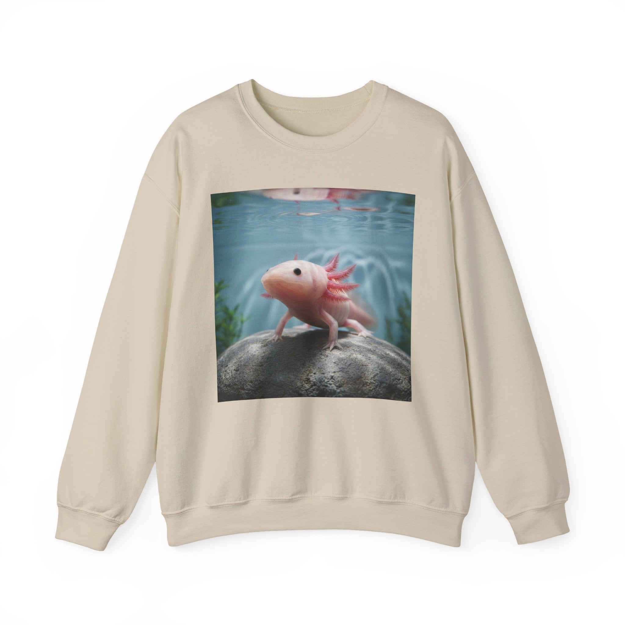 Axolotl Aquarium Sweatshirt — Cute Aquatic Pet Graphic Crewneck