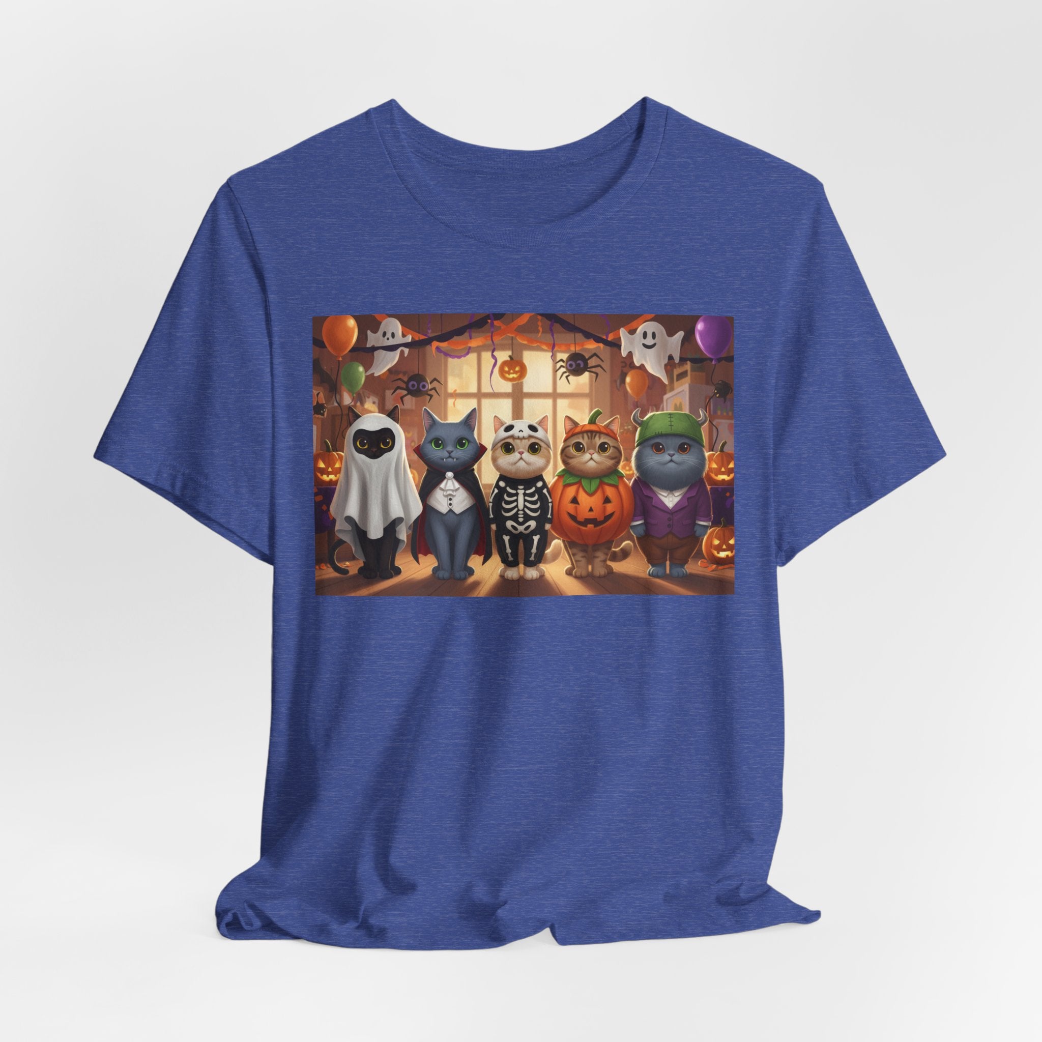 Cats Halloween Costume Tee — Cute Kittens in Pumpkin, Skeleton & Ghost Costumes